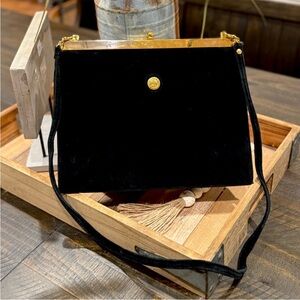 Versus By Versace Black and Gold Crossbody Bag